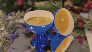 lumânare de masaj cu ulei esențial de lavanda